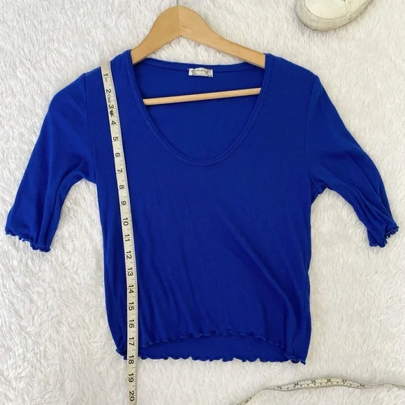 Free People Up All Night Top Blue - Picture 8 of 9